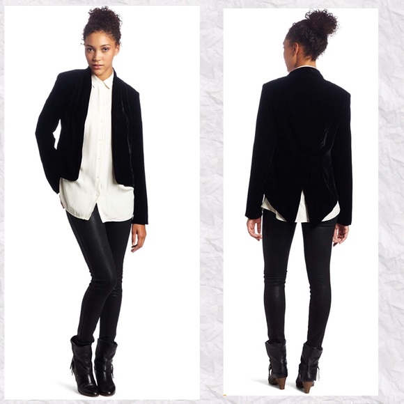 BB Dakota Jackets & Blazers - BB Dakota Caleb Velvet Open Placket Blazer